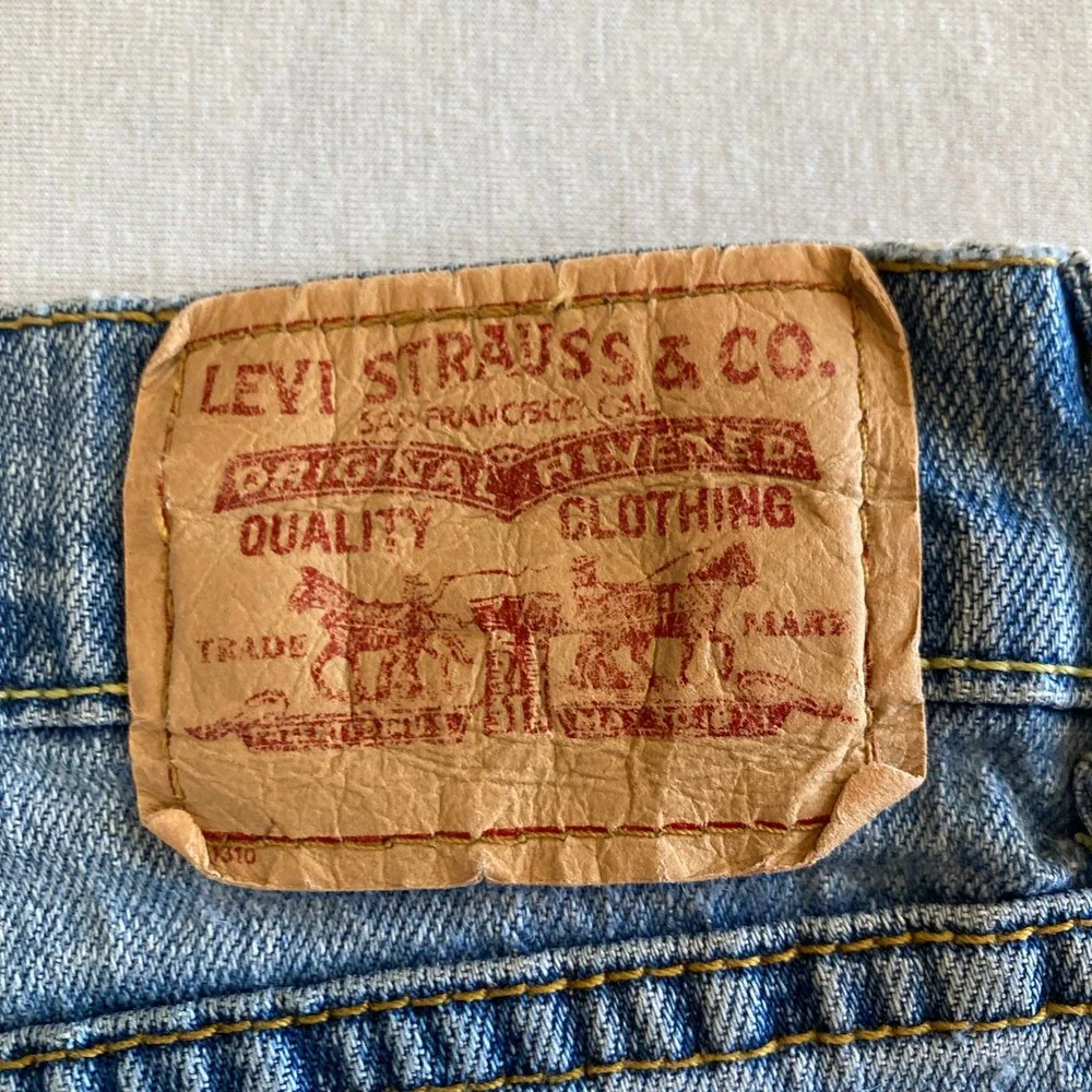 Vintage Levis 505 Straight Leg Jeans Womens 6S‎ Light Wash Blue Denim